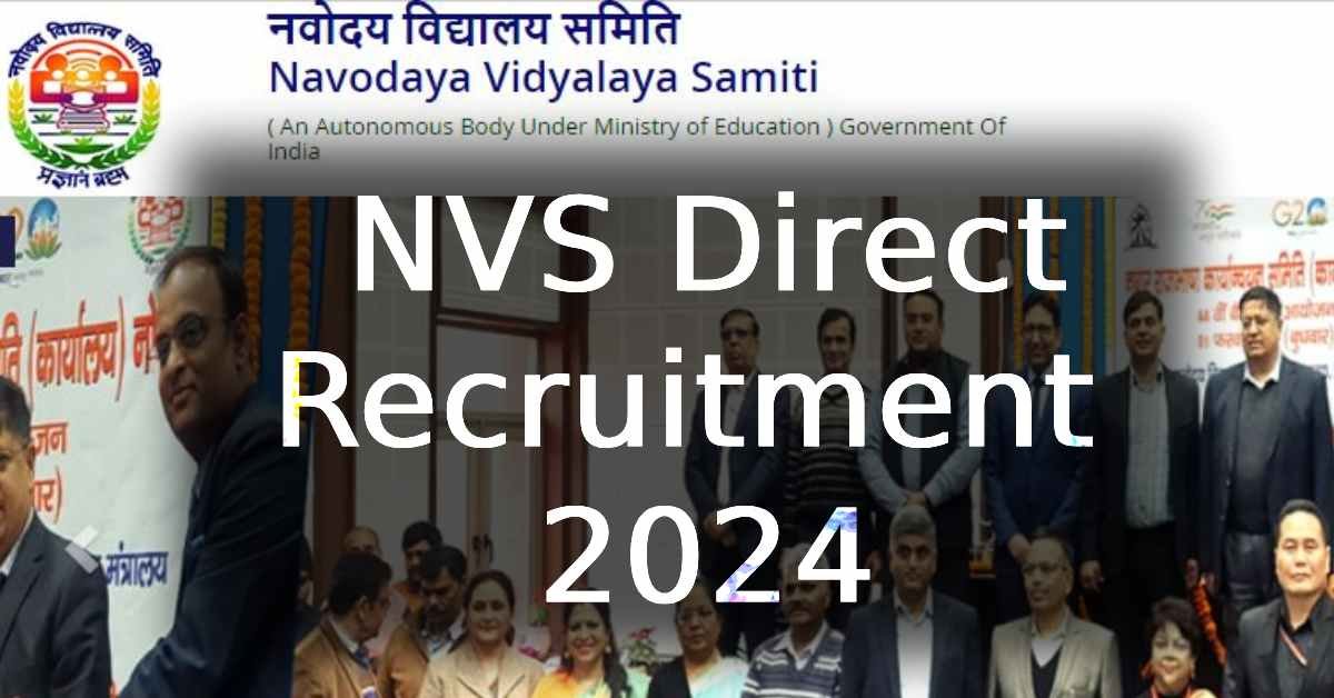  NVS Recruitment 2024 Apply online for various jobs like Staf
