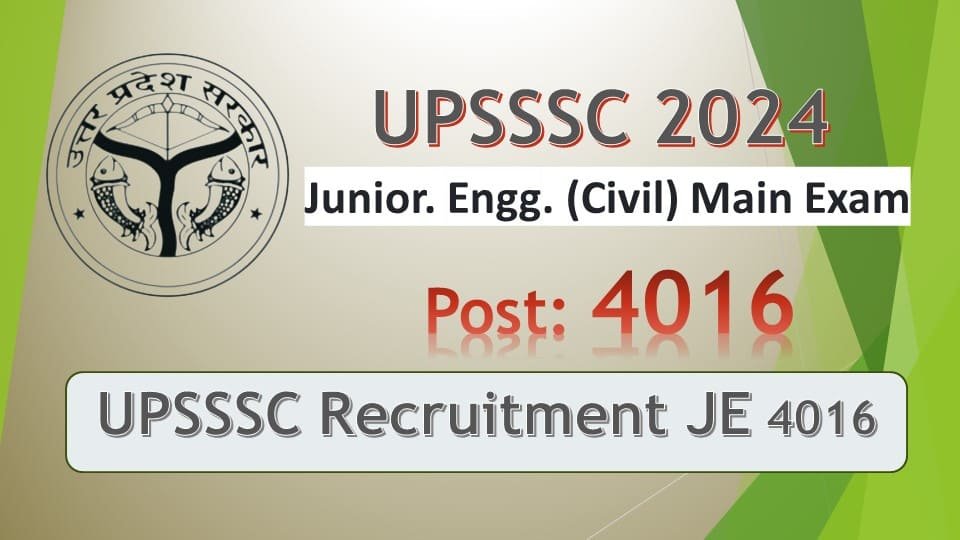  UPSSSC Lucknow Jr. Engineer Recruitment 2024